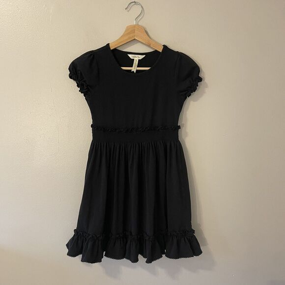 Matilda Jane Perfectly Paired Black Short Sleeve Lap Dress Sz 10 Girls - Picture 2 of 6